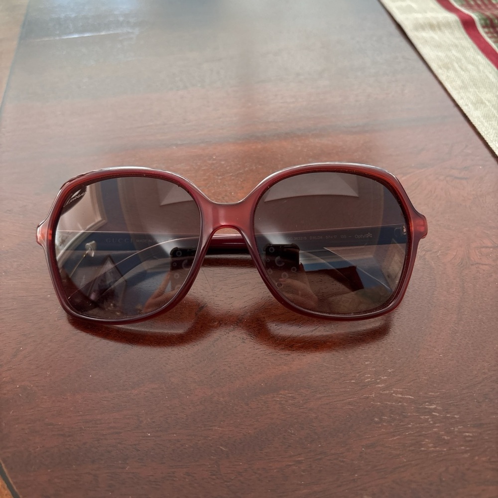 Gucci Burgundy Women's Sunglasses